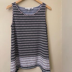 Pattern Comfortable Sleeveless Blouse